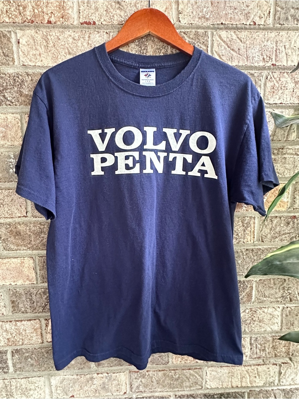 Vintage Men’s Navy Volvo Penta 4 Logo T-Shirt